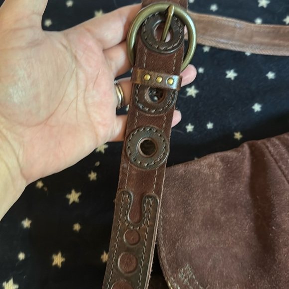 Vintage Lucky Brand Suede Foldover Stash Bag - Picture 10 of 10